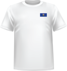 White t-shirt 100% cotton ATC with Alberta flag at chest