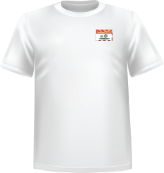 T-Shirt 100% coton blanc ATC avec le drapeau de l'Île-du-prince-Édouard au coeur