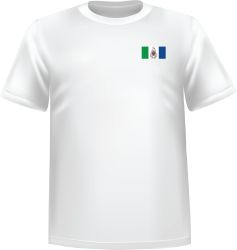 T-Shirt 100% coton blanc ATC avec le drapeau du Yukon au coeur