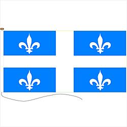 Drapeau du Québec, avec corde et cabilot, grandeur 36 x 72 pouces