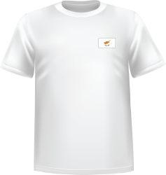 T-Shirt 100% coton blanc ATC avec le drapeau du Chypre au coeur