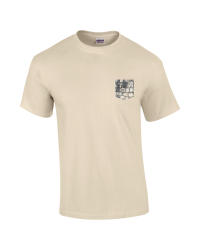 T-Shirt 100% coton avec poche imprimée avec mur de pierre maya