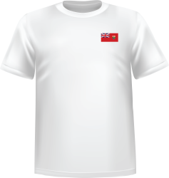 T-Shirt 100% coton blanc ATC avec le drapeau du Manitoba au coeur