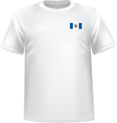 T-Shirt 100% coton blanc ATC avec le drapeau des Territoires du Nord-Ouest au coeur