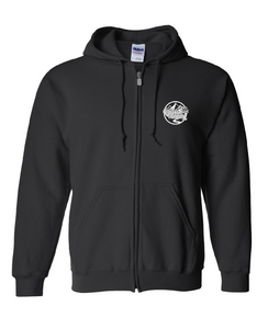 Full-zip hooded Sweatshirt black with Quebec Vanning logo - Blacl