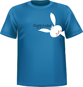 T-Shirt 100% coton sapphire ATC avec un lapin de pâque au devant - T-shirt Lapin de Pâque3 devant