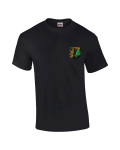 T-Shirt 100% coton avec poche imprimée au coeur - Noir