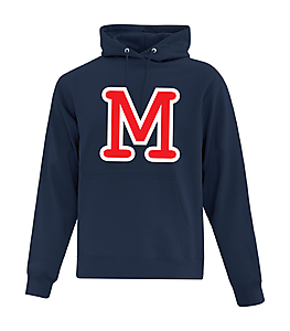 Hoodies with M logo at front for adult - Navy