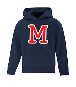 Youth Hoodies with M logo at front - Navy