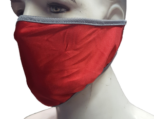 Masque de citoyen lavable - Rouge et gris