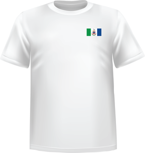 White t-shirt 100% cotton ATC with Yukon flag at chest - T-shirt Yukon chest