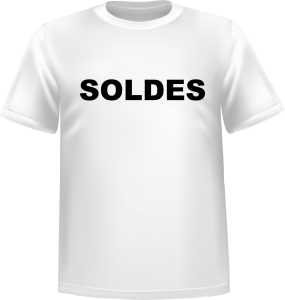 T-Shirt SOLDE 100% coton blanc ATC - Blanc et noir