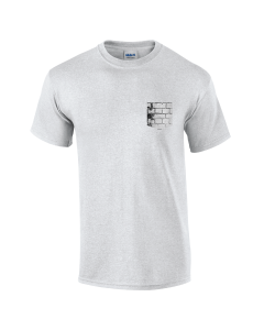 T-shirt 100% cotton with a printed chest pocket - Ash grey