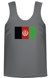 Débardeur avec le drapeau de l’Afghanistan au devant centre - T-shirt Afghanistan
