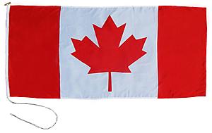Canada flag with cord and wooden piece, size 36 x 72 inches - Canada flag2