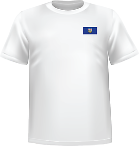T-Shirt 100% coton blanc ATC avec le drapeau de l'Alberta au coeur - T-shirt Alberta coeur