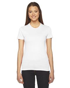 T-shirt pour femme à manches courtes en jersey fin de American Apparel - Blanc