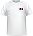 T-shirt République dominicaine coeur