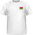 T-shirt Ghana coeur