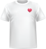 T-shirt valentine's heart chest