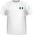 T-shirt Nigeria coeur